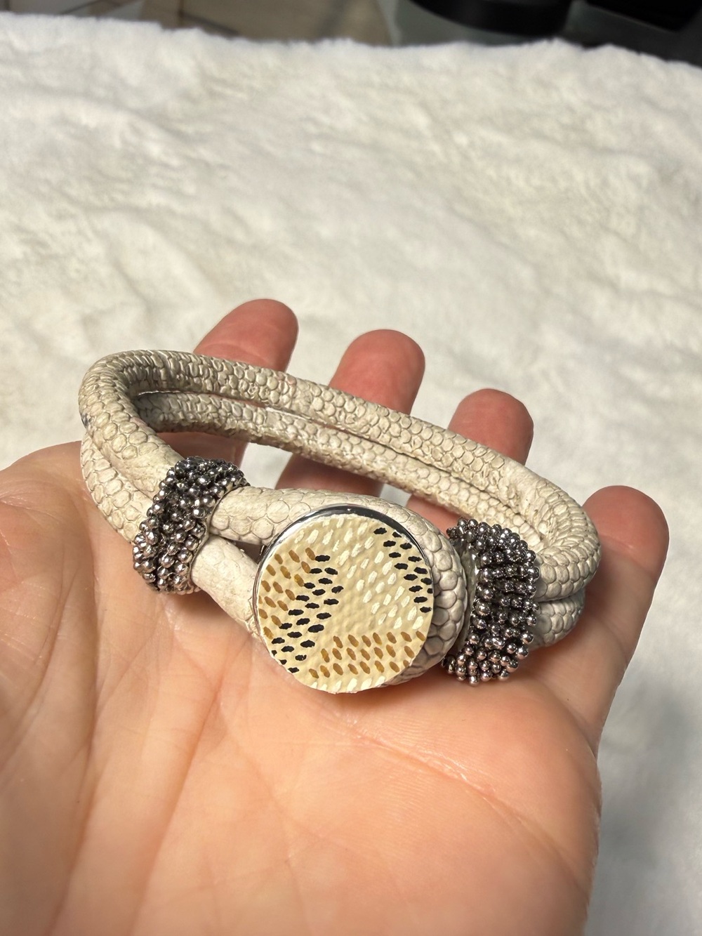 Goyard upcycled material Double Wrap Bracelet authentic material